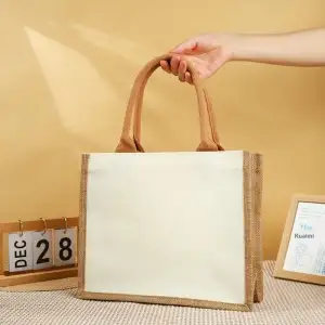 Canvas Tote Bag Three-Dimensional Design High-End DIY Hand-Held Customizable Recyclable Screen Printed Logo Wholesale1